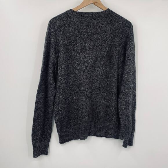 J Crew Sweater Lambswool Blend Pullover Crewneck Marled Charcoal Gray Mens Large - Picture 4 of 9